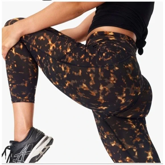 Sweaty Betty Leggings Womens Large Zero Gravity Gym Training Yoga Artsy - Picture 3 of 14